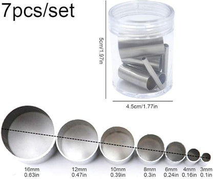 Clay Cutters,7Pcs Hole Hollow Punch Cutter Set Stainless Steel Indentation Round Circle Shape Cutters Mold Ceramics Dotting Baking Mold Cutter Punch Tools for Clay Pottery Craft with Storage Case(B2)