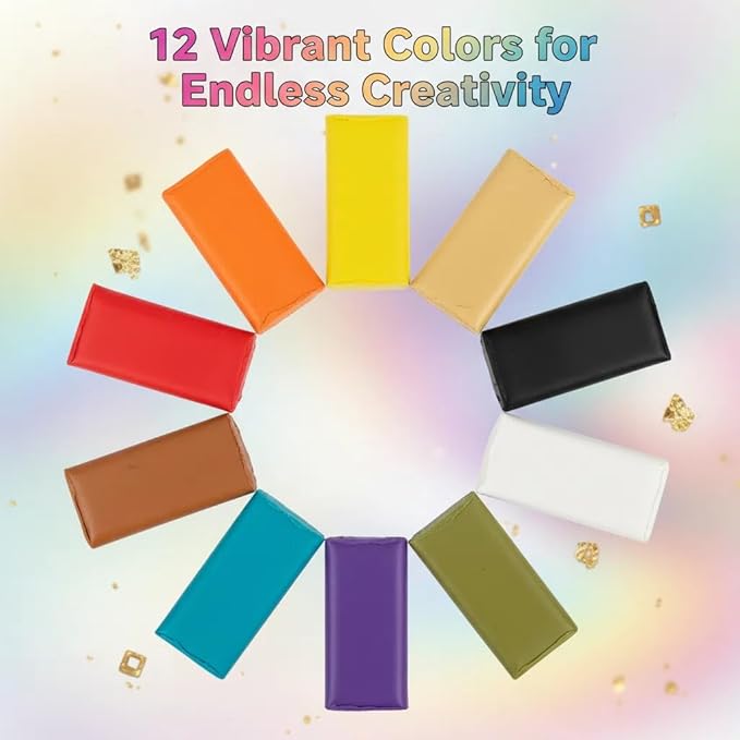 Imaginovelty Gold Polymer Clay Earring Making & Jewelry Kit | Oven Bake Polymer Clay Kit for Adults | DIY Oven Clay Sets for Special Day Gift