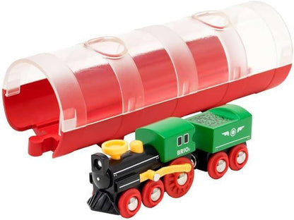BRIO World 33892 - Classic Steam Train & Tunnel - 3 Piece Wooden Toy Train Set | Perfect for Kids Age 3 and Up | FSC-Certified Wood | Compatible with BRIO Sets