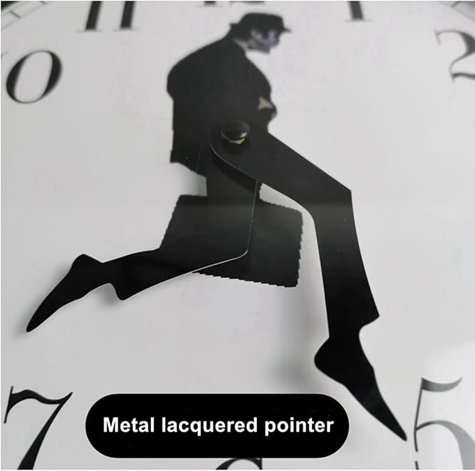 TANKRIN Ministry of Silly Walks Clock, Silly Walk Wall Clock, A Interesting Wall Clock for Living Room Decor, Bedroom, Kitchen, Novelty Home Decor Gifts (Black-2)
