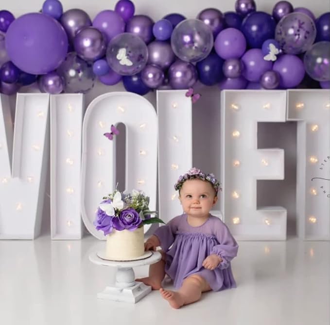 3FT Tall Mosaic Balloon Frame Letters Big Marquee Light Up Letters DIY Kit for Birthday Party Wedding Backdrop Decor Letter W Pre-Cut Foam Board