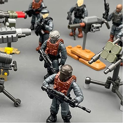 8 PCS Building Block City Policeman Action Mini-Figures with Multiple Military Weapons Accessories SWAT Model Equipment Assembly Building Toys Party Favors Gift for Boys