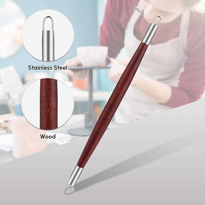 Clay Tools Sculpting for Polymer Air Dry Modeling Clay Beginners & Professionals Ideal for DIY Pottery & Ceramics Tools Double-Sided Polymer Carving Tools Kit (6)