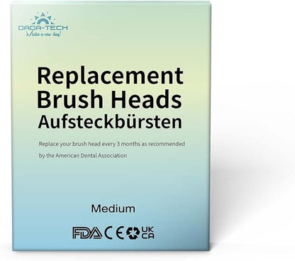 Dada-Tech Baby/Kids Electric Toothbrush Replacement Heads for DT-BB1, DT-K6, SG-513, SG-977 - Pack of 4 (Medium)