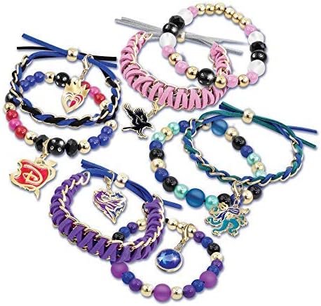 Make It Real Disney Descendants 3 Fierce Fashion Jewelry Kit - DIY Bead & Charm Bracelet Making Set, Includes Supplies, Beads, Charms, Descendants Book - Create 8 Bracelets, for Ages 8