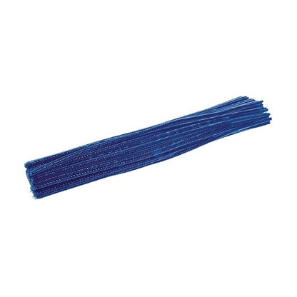Colorations Blue Chenille Stem Pipe Cleaners, Pack of 100, Arts & Crafts, Decorating, STEM, Single Color, Activities for Kids, Crafting, Straw Cleaner, DIY (IPCBL)