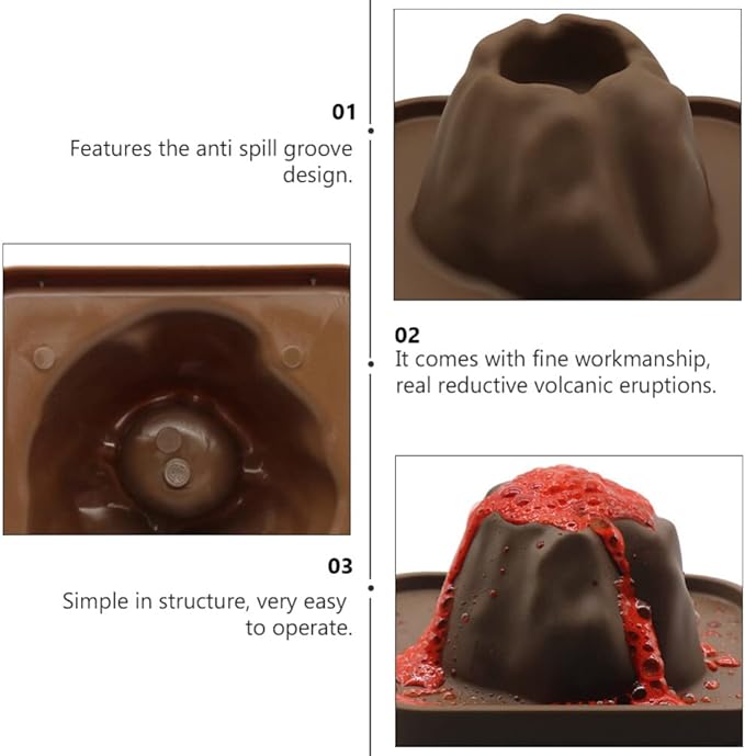 Toddmomy 5Pcs Volcanic Model Volcano Science Kit Volcano Eruption Toy Volcano Prop Scientific DIY Demonstration Model Fairy Garden Landscape Decoration