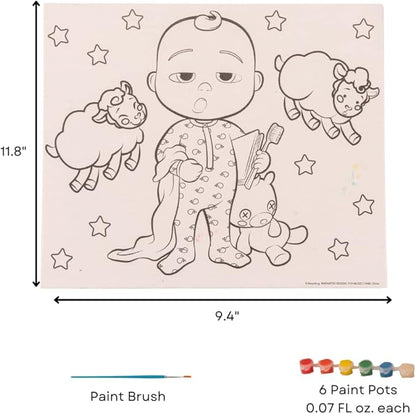 Innovative Designs Cocomelon Creative Coloring Canvas Painting and Activity Set for Kids, 1000+ pcs