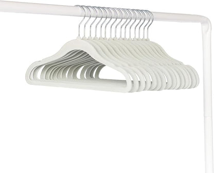 3 Sprouts Velvet Baby Hangers - Non-Slip Hanger for Infant, Toddler, Baby Clothes - Closet Kids Hangers with Slim Design, Nordic Colors, Pack of 30 - Green
