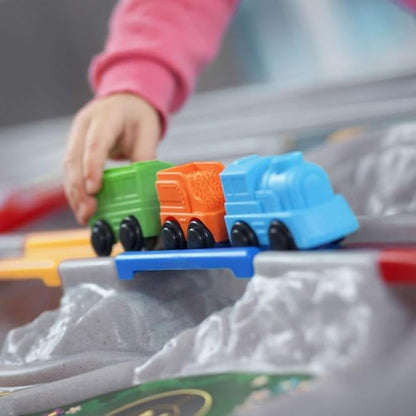 Step2 Deluxe Canyon Road Train & Track Table, Kids Activity Table for Cars, Cover Included, Made of Durable Plastic, Includes 3-Piece Train Set, For Toddlers 3+ Years Old