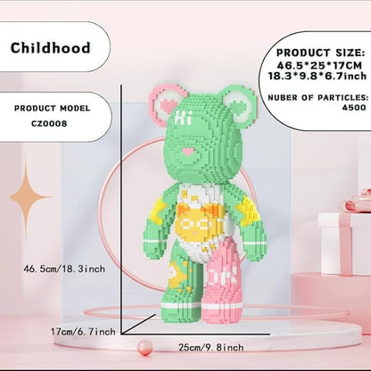 OZTZ Toy Bear Building Blocks Kit - Creative Game of 3D Bear Building Block Toys Brick Decorative Items (Childhood)