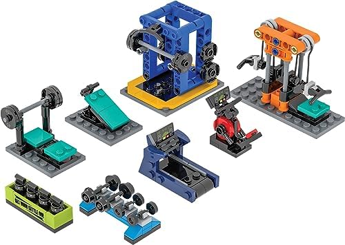 Brick Loot Brick City Gym Building Brick Set, 195 Pieces, Custom Designed Model for Adults & Kids Age 6+, 100% Compatible with Lego, Mega Bloks & Major Brands Mini Sets, Includes Toy Gym Equipment