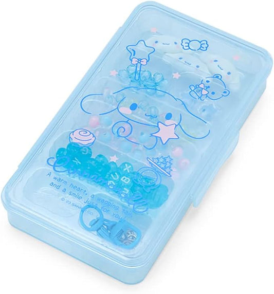 SANRIO Cinnamoroll Custom Bead Set - 107 Pieces - Acrylic - Round - DIY Jewelry Making Kit - Medium - Light Blue