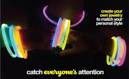 Play22 100pk Ultra Bright Glow Sticks Bulk Party Favors - 8" Premium Glow in the Dark Party Supplies, Neon, Easter, Halloween Party Decorations Glow Necklaces and Bracelets for Kids or Adults