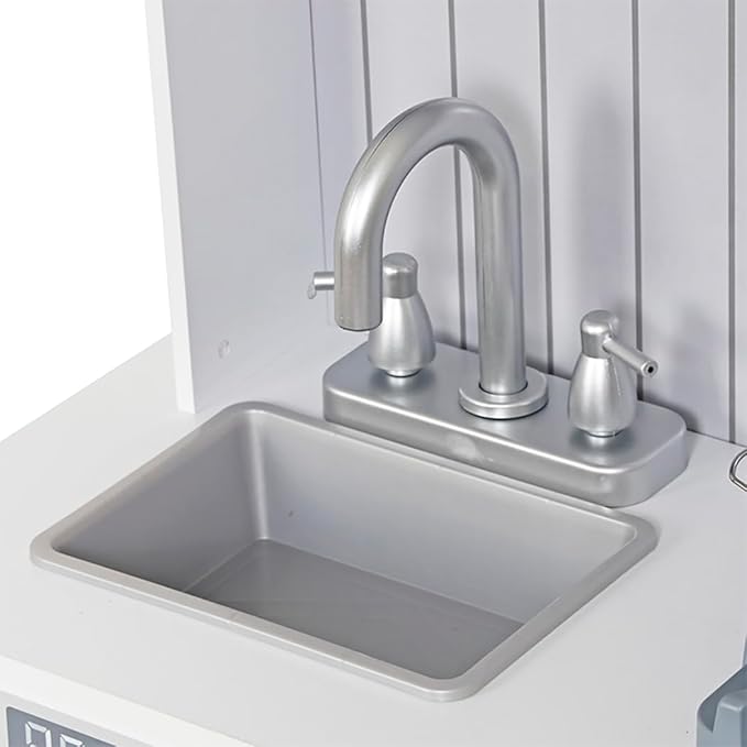 Kids Kitchen Playset,Children Play Kitchen for Toddler,Baby Toy Kitchen Set,Pretend Wooden Kitchen,Birthday Gifts with Play Sink Toy,Lights Sounds, Cooking Set for Kids Ages 1+Boys Girls