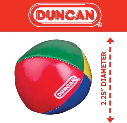 Duncan Juggling Balls - [Pack of 3] Multicolor, Vinyl Shells, Circus Balls with 4 Panel Design, Plastic Beans