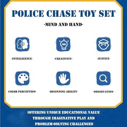 City Police Car, Motorcycle,Truck and Trailer&Helicopter Building Block Sets(509pcs),Police Chase Toy Set,Gift for Kids and audlts