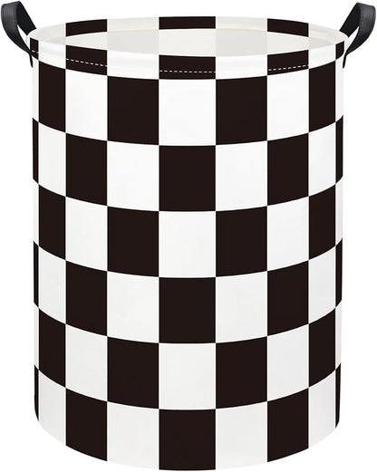 Baby Laundry Basket Kids Hamper Toy Storage Bin for Boys Room Decor Baby Nursery Hamper Gift Baskets for Bedroom Bathroom(Race Flag)
