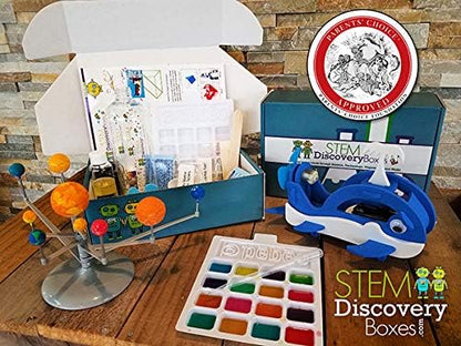 STEM Discovery Box 3 Month Subscription with 9 STEM Projects - Educational Science Technology Engineering Learning Lab - Kids Experiment Activity Build Sets - Girls & Boys Children Ages 7 - Teen