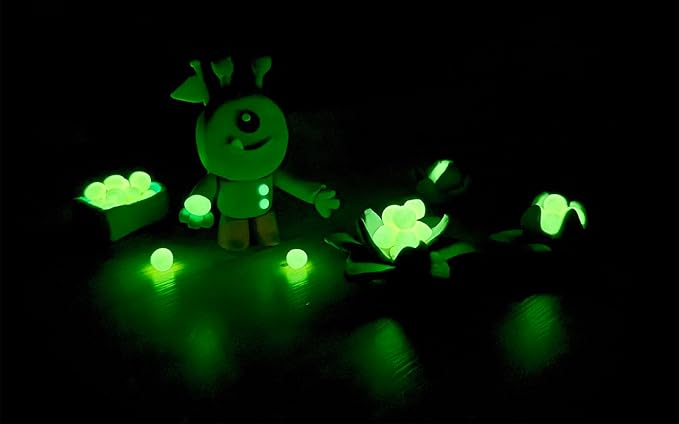 Jovi - Glow in The Dark, Non Drying Modeling Clay, Endlessly Reusable Plasticine, Set of 10 Bars (8 Basic Color + 2 Glow in The Dark), Each 1.75oz, for Arts and Crafts Projects