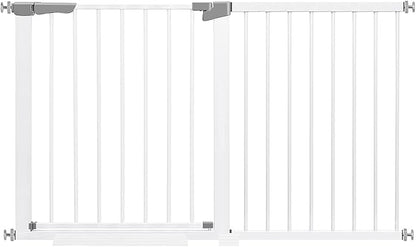 Extra Tall Child Safety Gate Extends Up to Extra Wide, Baby Gate for Doorways Hallways, Retractable Baby Gate for Stairs, Easy Fit Pet Gate, Dog Gates for The House Indoor/Outdoor, Pressure Mounted.