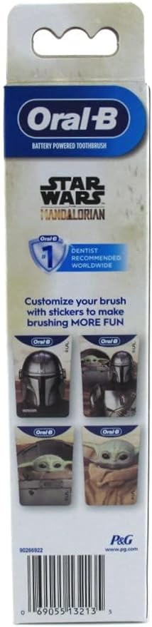 Oral-B Kid's Battery Toothbrush Featuring Star Wars The Mandalorian, for Kids 3+