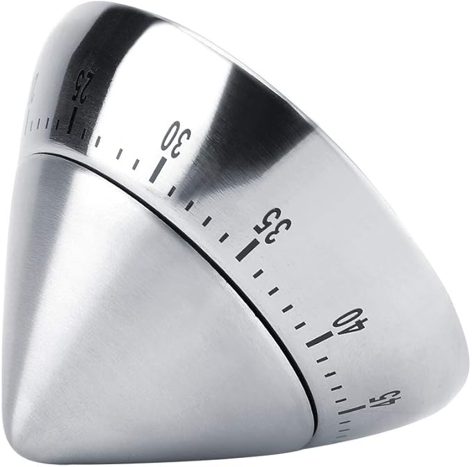 Kitchen Timers - Fashionable Stainless Steel 60 Minutes Count Down Mechanical Cooking Timer Silver - Kids Vintage Analog Colored Clock Bulk Alarm Mechanical Kitchen Decorative Anim (Silver)