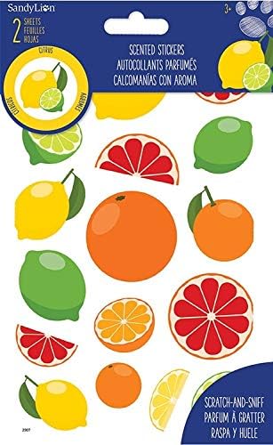 Scented Stickers Cherry Citrus Fruit Sticker Set Bundle - 8 Pack Girls Craft Stickers Fruit Stickers Girls Scrapbook Set (Girls Scrapbook Kit)