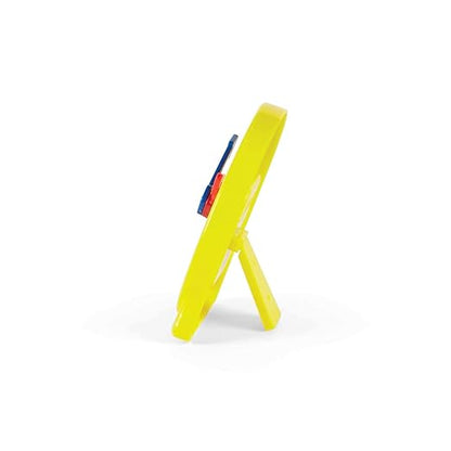 hand2mind Plastic Mini Geared Clock, Learning Clock Classroom Kit, Clock for Kids Learning to Tell Time, Yellow Practice Clock for Kids, Teaching Clock, School Supplies (Set of 1)