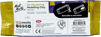 Mont Marte Terracotta Color Air Hardening Modeling Clay 500g (1.1lb). Terracotta Color Air Dry Clay with Drying Time of Approximately 24 Hours. Suitable for Sculptors and Modelers of All Skill Levels.