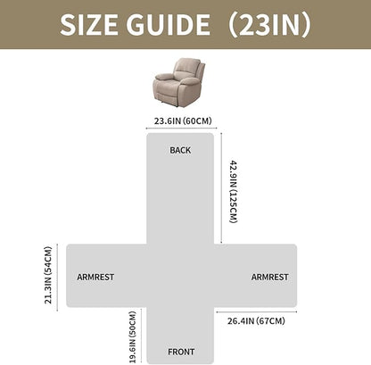 Easehomey 100% Waterproof Recliner Chair Covers, Non Slip Dog Chair Cover Furniture Protector Washable Chair Cover with Pocket, Elastic Straps for Kids,Pets,Dogs (Khaki, 23.6")