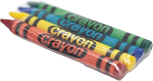 Lucky Art 20 Sets of 4 Packs (80 count) Standard Size Crayons - Mini Crayon Packs Non-Toxic Crayons; Crayons in bulk for Kids Party Favors, School Supplies for Teachers & Travel Crayons