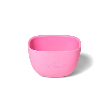 Avanchy Baby Bowls Silicone MINI Prep Bowl Set for Babies Kids Toddler for Feeding Food 4 oz, Pink