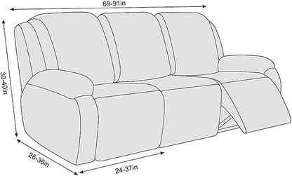 NORTHERN BROTHERS Recliner Sofa Covers 3 Seater - Reclining Sofa Covers Couch Covers for Reclining Couches Reclining Couch Covers, Beige