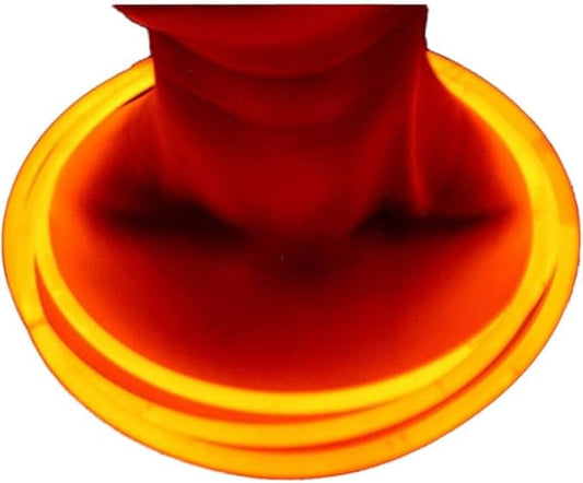 Glow Sticks Bulk Wholesale Necklaces, 1200 22” Orange Glow Stick Necklaces, Bright Color, Glow 8-12 Hrs, Connector Pre-Attached, Sturdy Packaging, GlowWithUs Brand