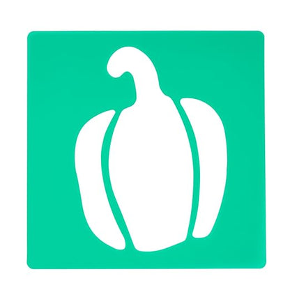 Colorations Fruit & Vegetable Shapes Stencils for Kids, 8 inches, Jumbo, Sturdy, Quality, Washable, Paint, Draw, Spray, Classroom, Arts & Crafts, Teacher, Educational