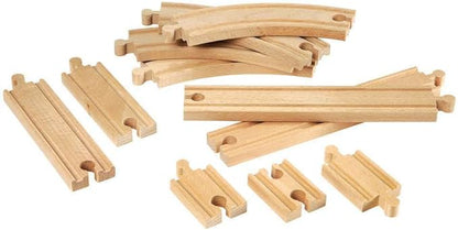 BRIO World 33401 Beginner's Expansion Pack | 11-Piece Kids Wooden Train Track Set | Enhances Motor Skills | Compatible with All Train Sets | Certified Sustainable Wood | Perfect for Ages 3+