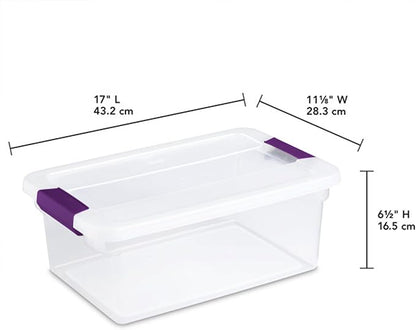 Sterilite 24-Pack ClearView Latch Box, Stackable Storage Organizer Bins for Home, 15 Quart