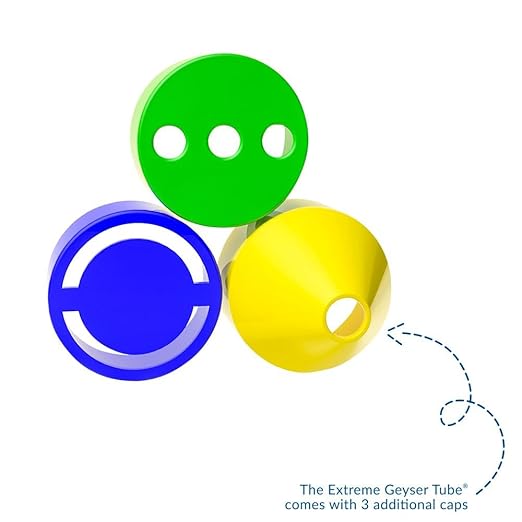 Steve Spangler Science Extreme Geyser Tube - Science Kit for Kids - Mentos & Soda Lab Experiment - Includes Tube, Candy, & Unique Spray Caps - Chemistry Magic - Classroom STEM Project