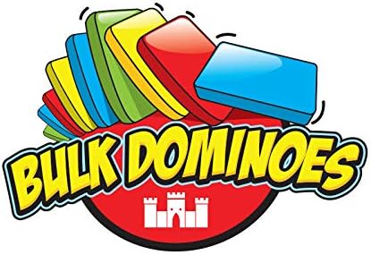 Bulk Dominoes Plastic Bulk 100pcs – Building and Stacking and Chain Reaction Toppling STEAM Toy Blocks for Kids (Clear)