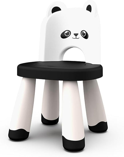 Kids Plastic Chair, Durable and Lightweight Kids Chair,11" H Seat, Indoor or Outdoor Use for Toddlers Boys Girls Birthday Gifts (Black)