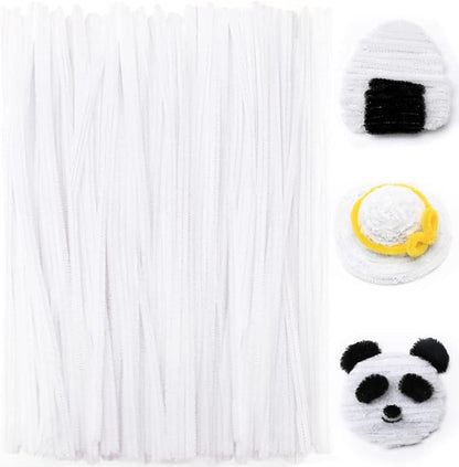 Praisebank Pipe Cleaners for Crafts (200pcs in White), 12 inch Long Pipe Cleaners, White Pipe Cleaners.…
