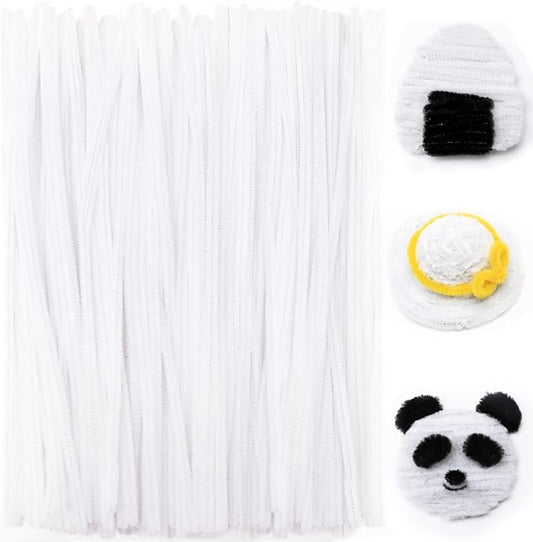Praisebank Pipe Cleaners for Crafts (200pcs in White), 12 inch Long Pipe Cleaners, White Pipe Cleaners.…