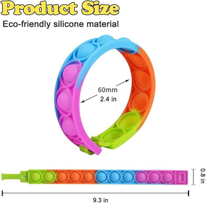 102pcs Pop Bracelet Party Favors Fidget Bracelet It Birthday Party Favors for Kids Goodie Bags Stuffers Classroom Prizes Brand: MEZHOBBY