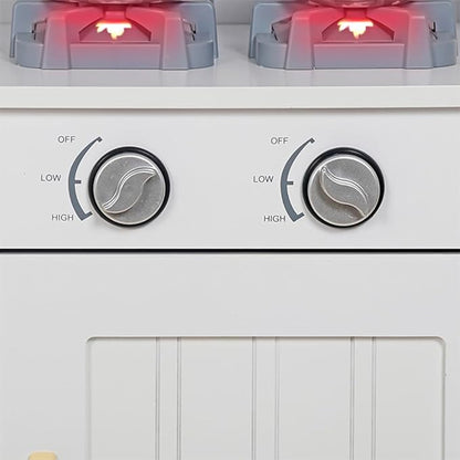 Kids Kitchen Playset,Children Play Kitchen for Toddler,Baby Toy Kitchen Set,Pretend Wooden Kitchen,Birthday Gifts with Play Sink Toy,Lights Sounds, Cooking Set for Kids Ages 3+Boys Girls