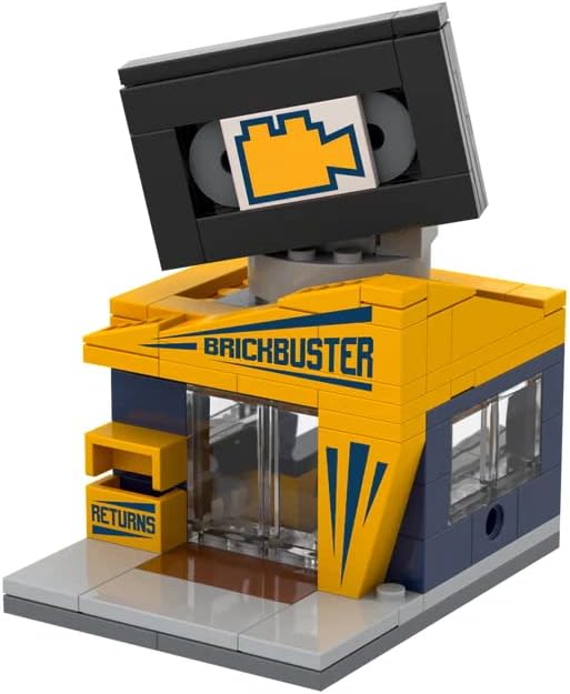 Brick Loot Exclusive Mini City Video Rental Store - Custom Designed 123 Piece Model - Compatible with Lego and Other Major Brick Brands …