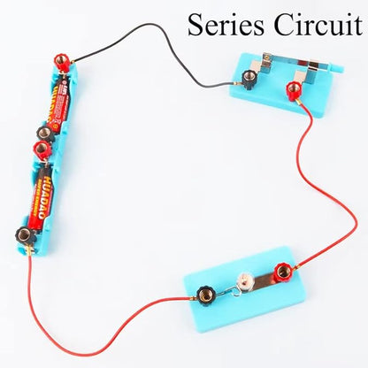 Kids Electricity Circuit Learning Kit,STEM Physics Science Electric Lab Experiments Learning Tool for Kids,Series Circuit & Parallel Circuit Learning