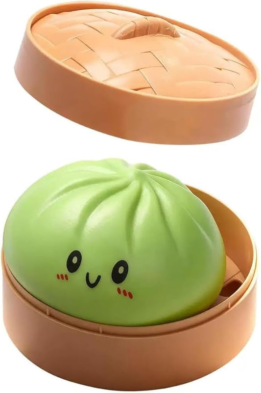 Dumplings Squishy, Mystery Dumplings Squishy, Sensory Squeeze Toy for Stress Relief, Soft Squeeze Decompression Dough for Adults Classroom Prizes & Party Favors (Green)