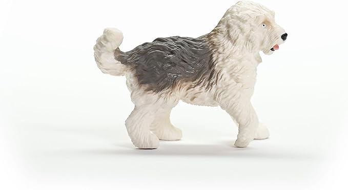 Schleich Farm World New 2024 Farm Animal Toy Old English Sheepdog Dog Figurine