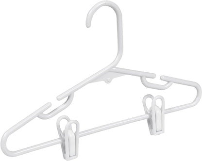 Honey Can Do Kids Clothes Hangers with Clips, HNG-09047 White, 7" x 0.25" x 11.75 inches, 18-Pack